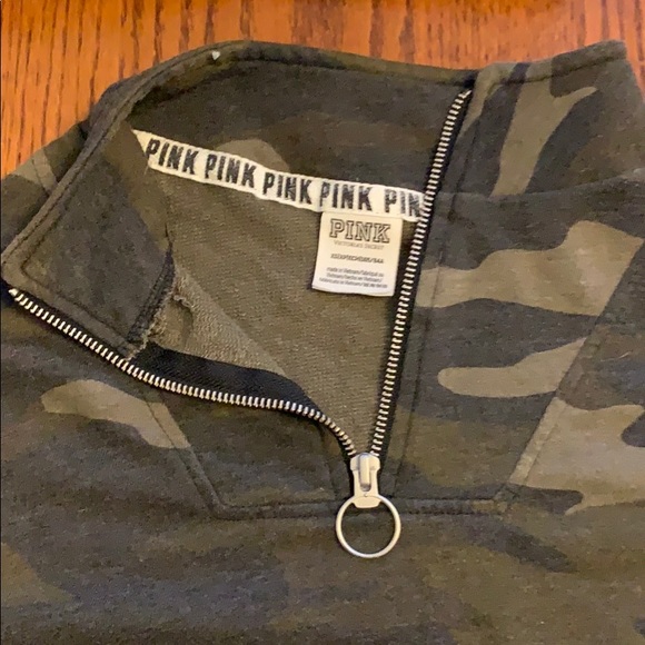 SOLD!! VS Pink Quarter Zip - Picture 2 of 3